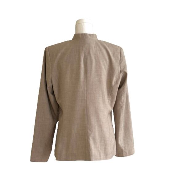 Isaac Mizrahi for Target Beige Button Front Long Sleeve Blazer Jacket Size 14 - Picture 5 of 12